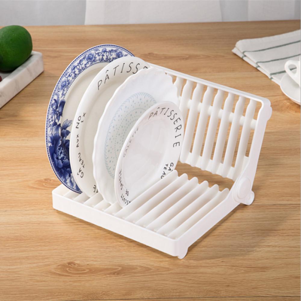 유니즈 그릇 접시 수납 거치 접이식 정리대