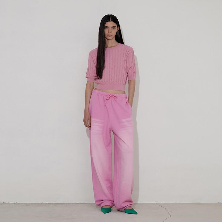 VINTAGE WASHING JOGGER PANTS [PINK]