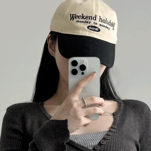 [4컬러] 위켄드 홀리데이 배색 볼캡 모자 캡모자 야구모자 데일리 캐주얼 남여공용 커플 no.1956
