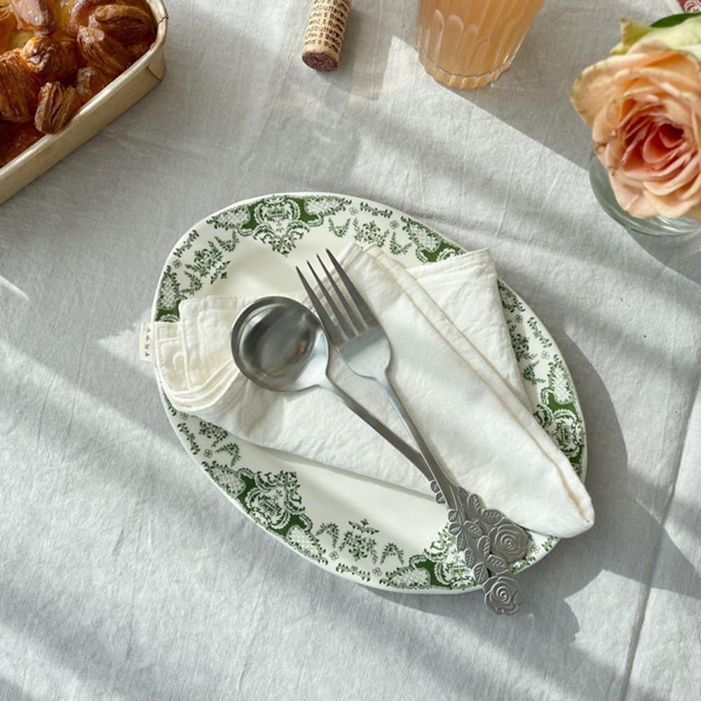 클레이탄 로제타카밀 타원접시 오벌플레이트