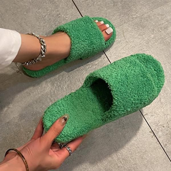 부드러운 컬러풀 테리 키높이 실내화 슬리퍼