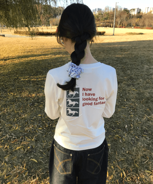 세미크롭 bump post 긴팔티