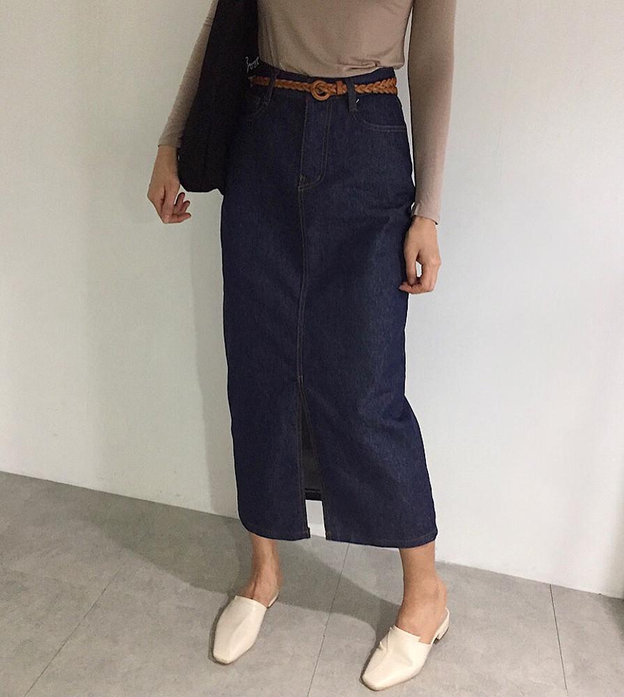 물안빠지는생지데님스커트(3size)