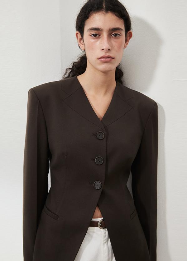 [9차 리오더] 카라리스 울 자켓_BROWN