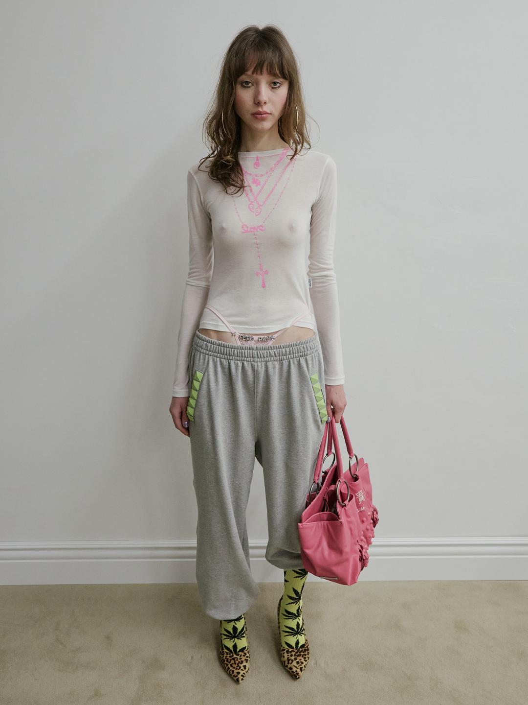 Faux Necklace Tee White