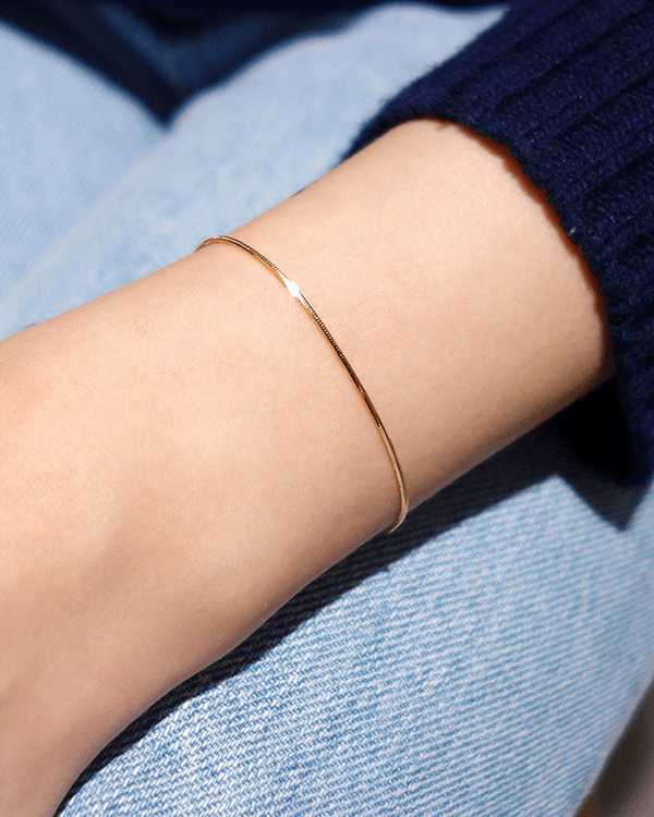 마룬 [무배] 실버925 심플 체인 실 팔찌