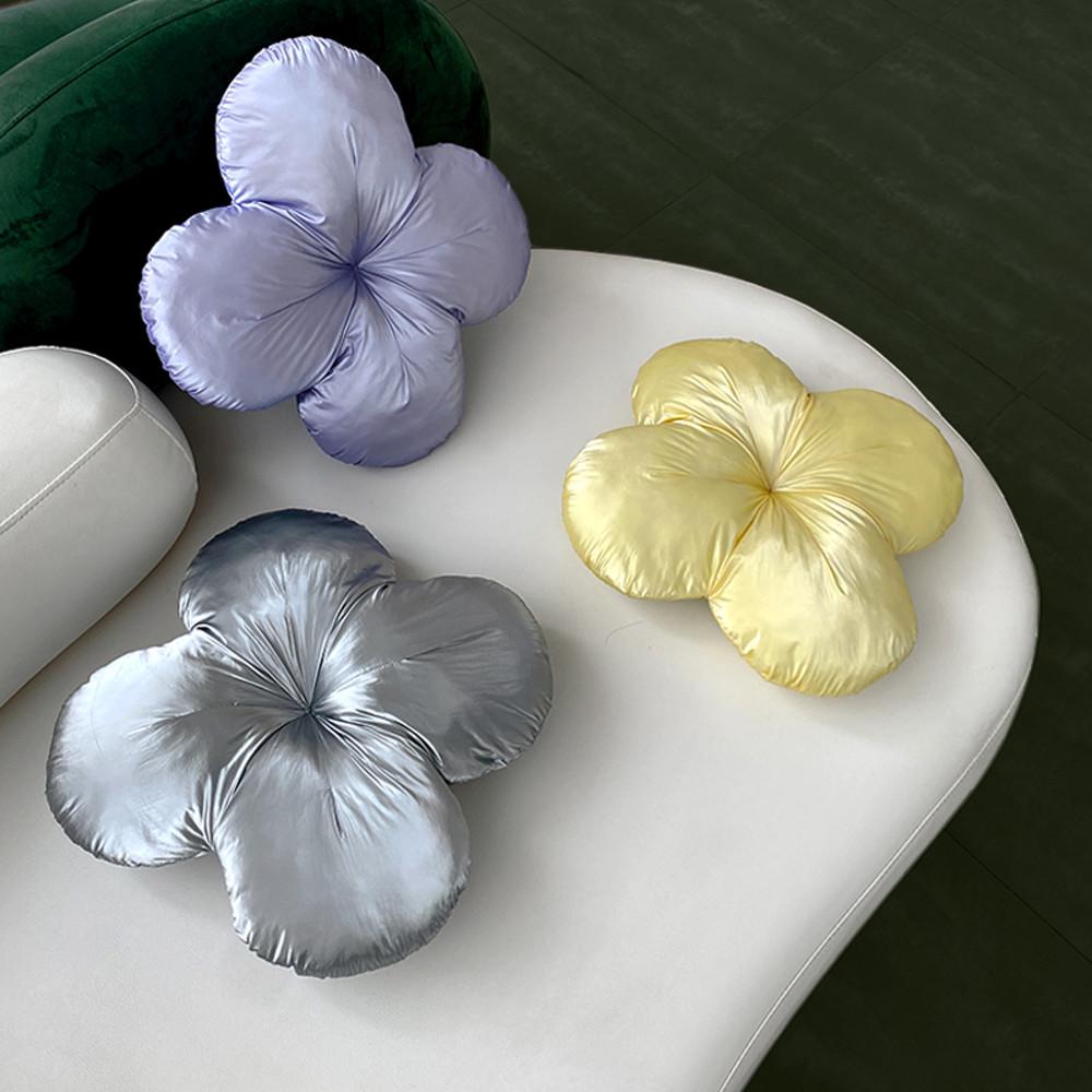 수심 Flower Cushion(6 color) 플라워 등 쿠션 베개 실버 카페 인테리어