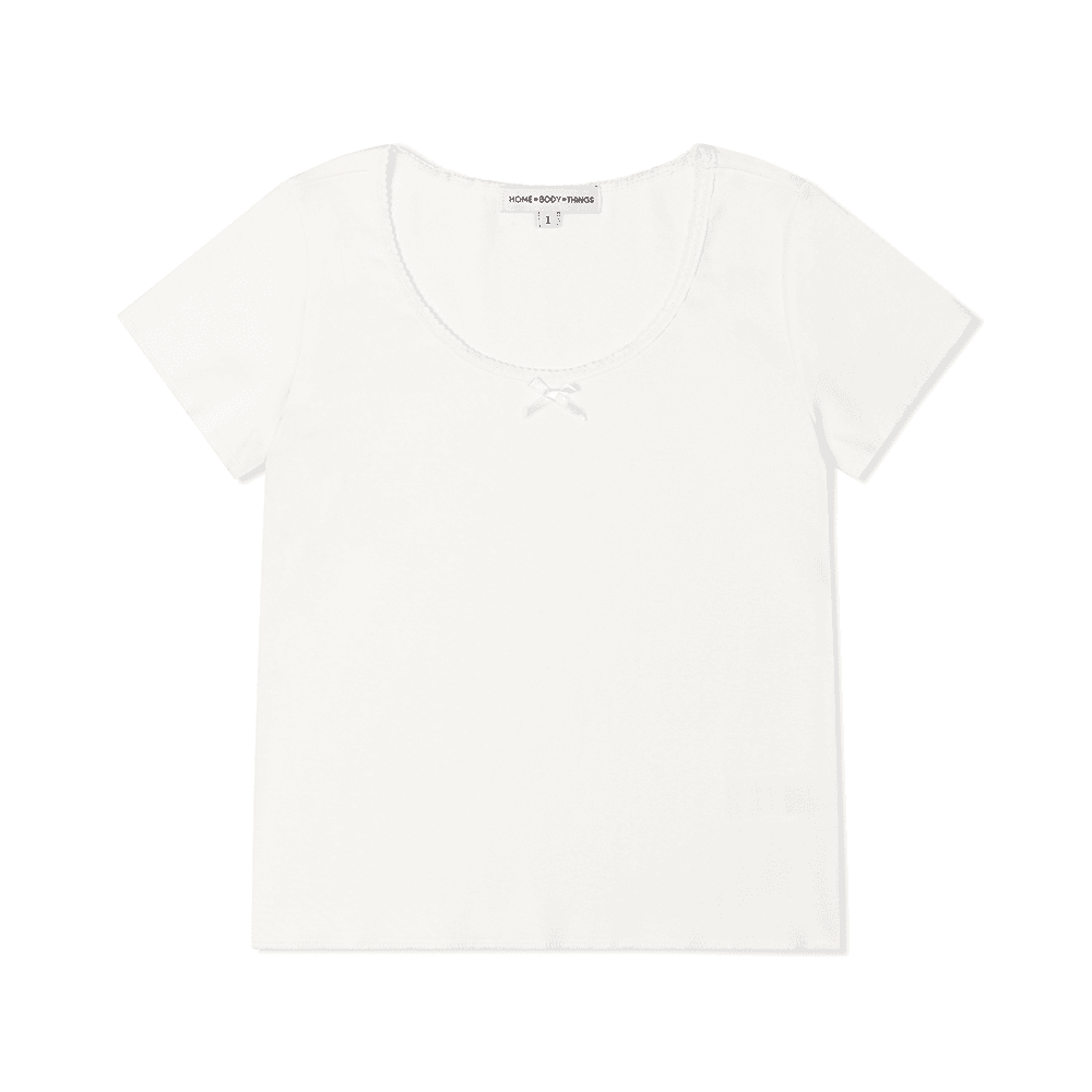 Lace Ribbon TEE (IVORY)