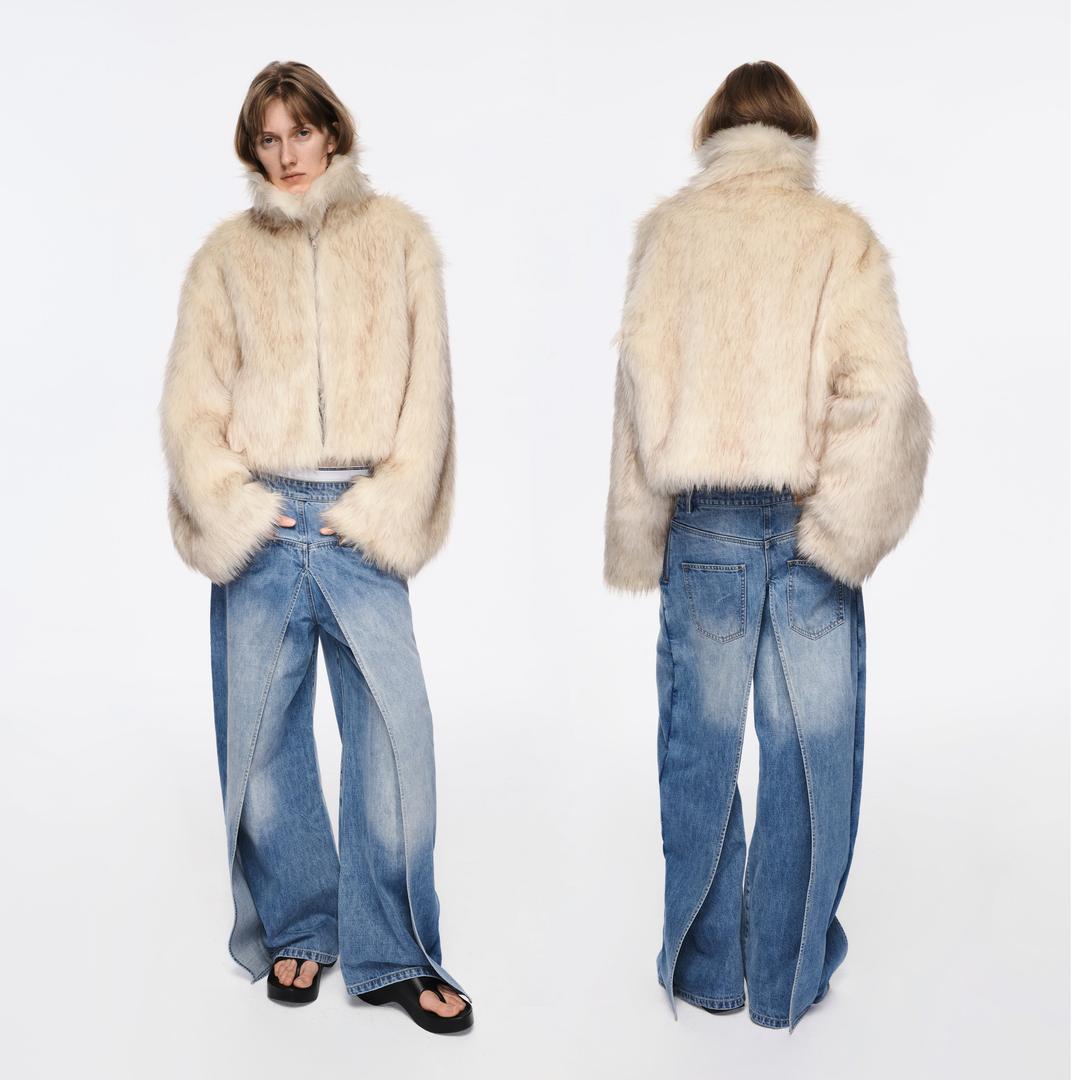 The Faux-fur Jacket - White / S