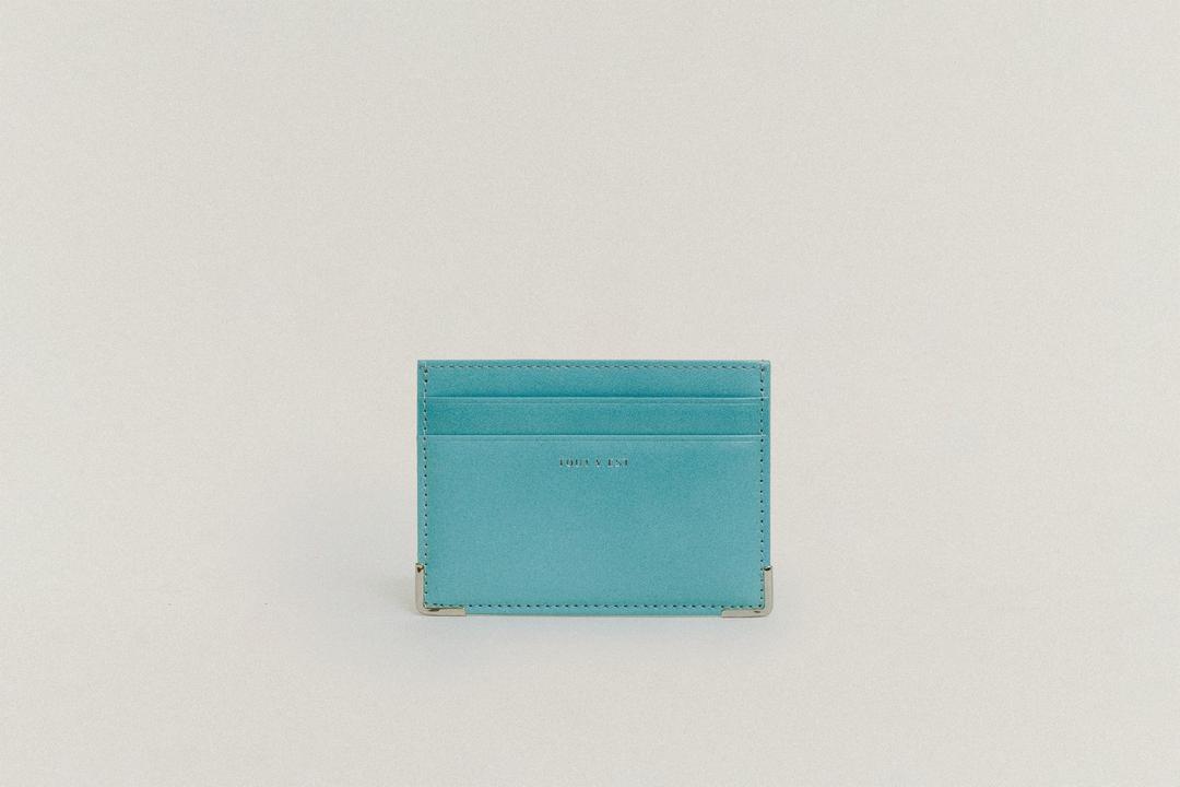 PORTE CARTES ANGLES TURQUOISE