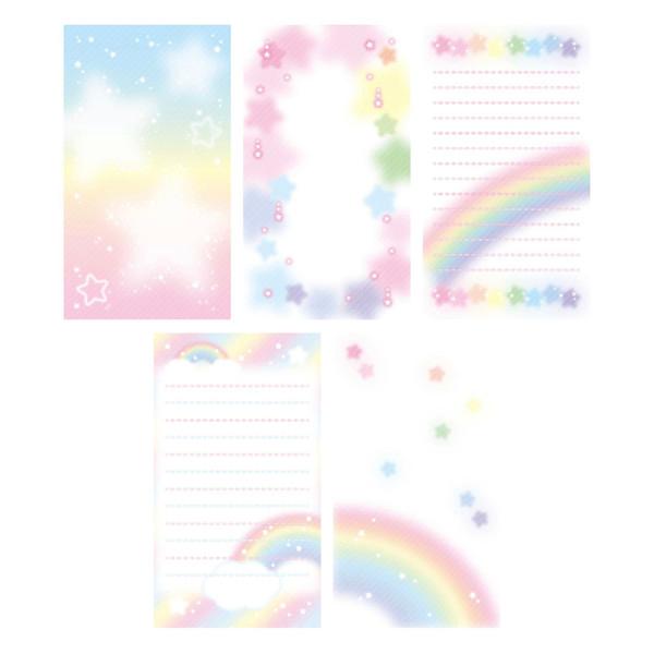 네버더레스 | 롱~모조지 스티커(무지개)