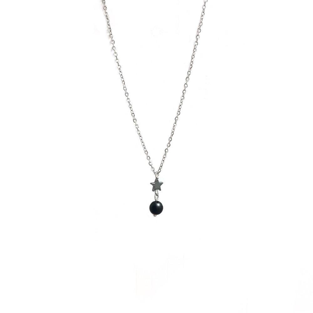 [MADE] hematite star necklace