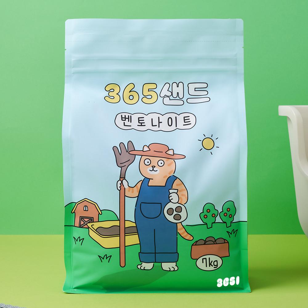 3651 365샌드 먼지없는 고양이모래 벤토나이트 7kg X 2개