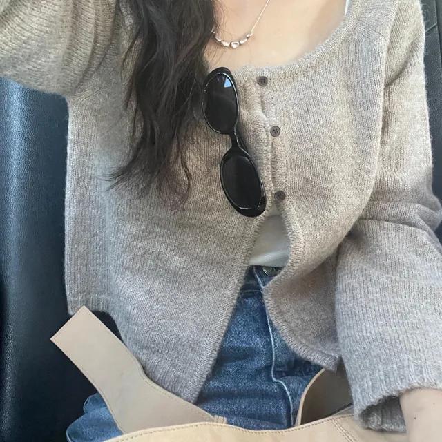 시나몬 알파카 가디건 니트 (가디건 단품)