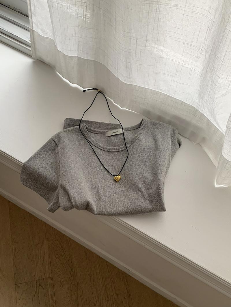 선데이업 모티브 골지 티셔츠 - 4 Colors