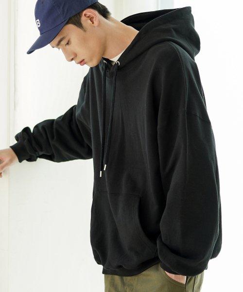 리오 오버핏 벌룬 후드 블랙 KJHD2304