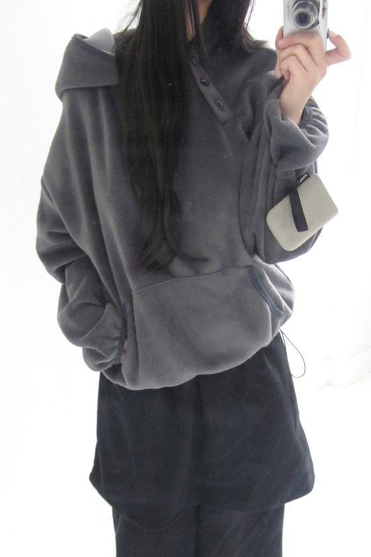 히피디피 warming hoodie tee (2color)