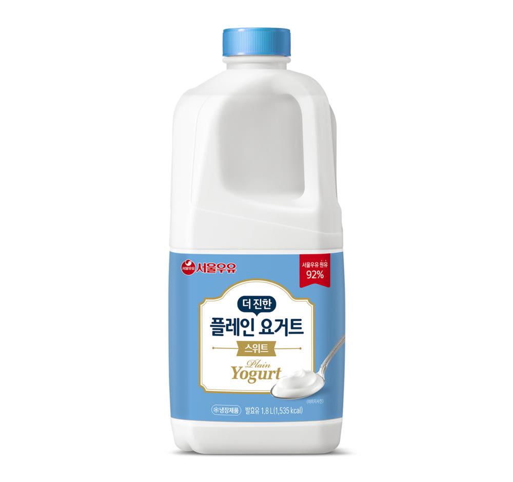 서울우유 스위트 더진한 플레인요거트 1.8L