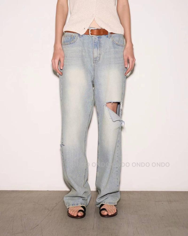 s당일)베러 커스 구제 데님 팬츠 (1colors)