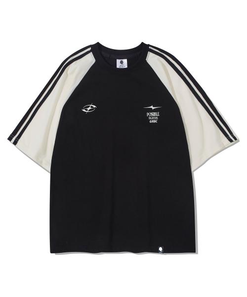 고스트리퍼블릭(GHOST REPUBLIC)  라인 나그랑 오버핏 트랙 반팔 티셔츠 GT-366 - 사이즈 & 후기 | 무신사