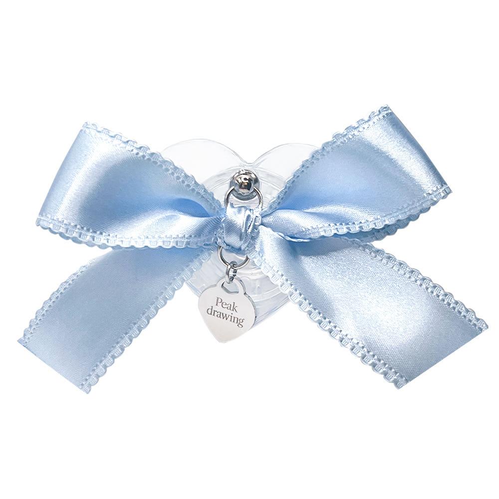 [Handmade] 스카이 베이비 보우 하트톡 (레진비즈톡)