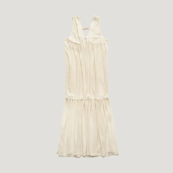 [3rd reorder 2/19 PM23:53 open] VELORA SHIRRING SHEER DRESS_PEACH BEIGE