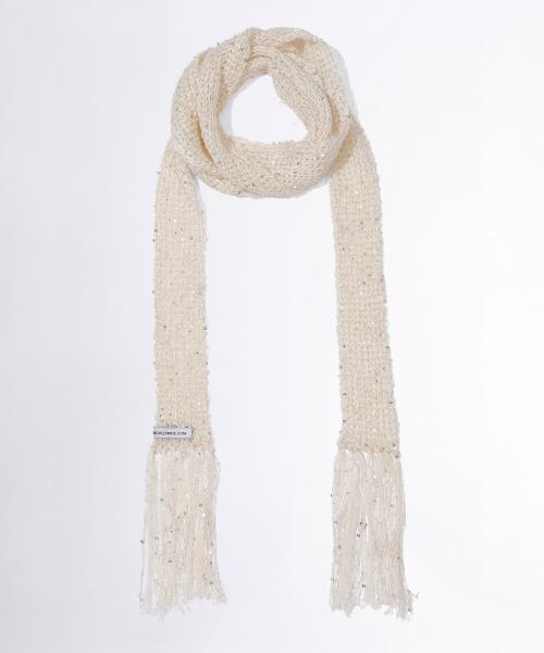 Skinny Sequin Scarf Raw