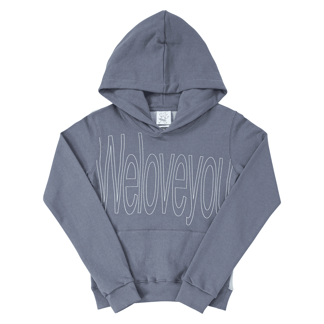 Weloveyou MINI HOODIE (Blue gray)