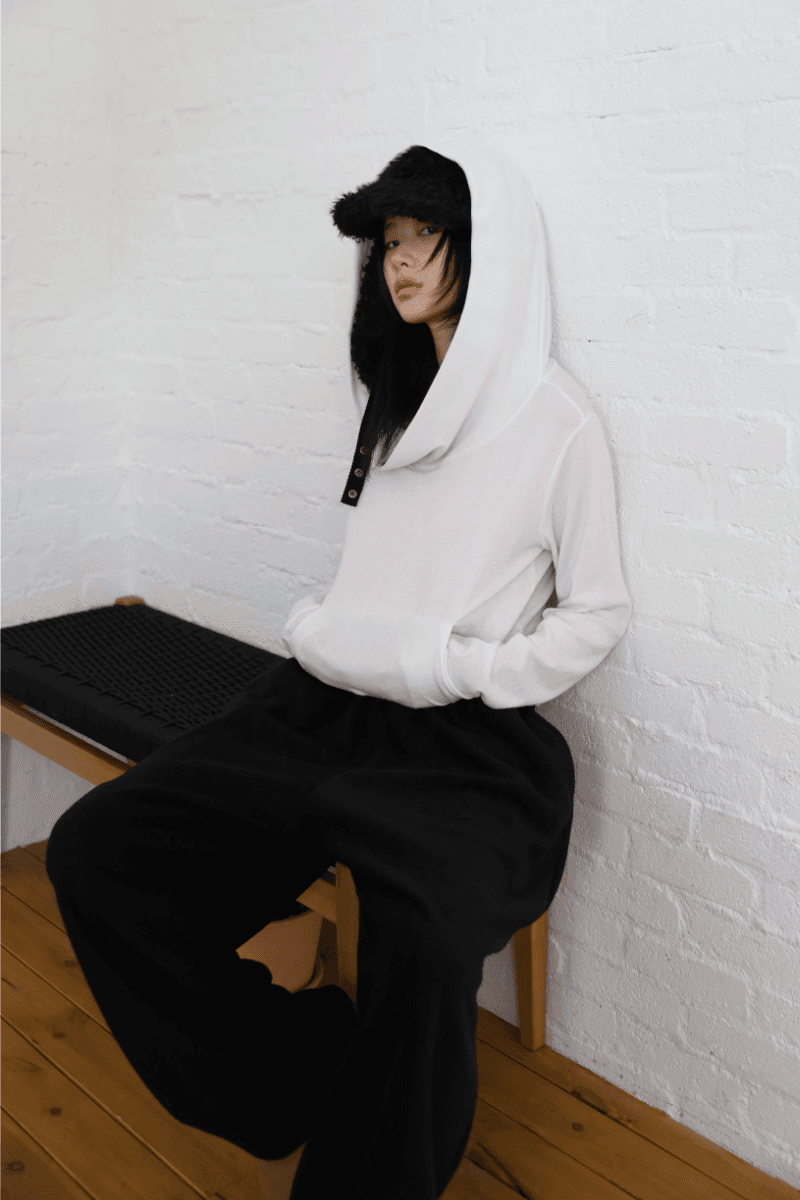 파이 드레이프 후드 티