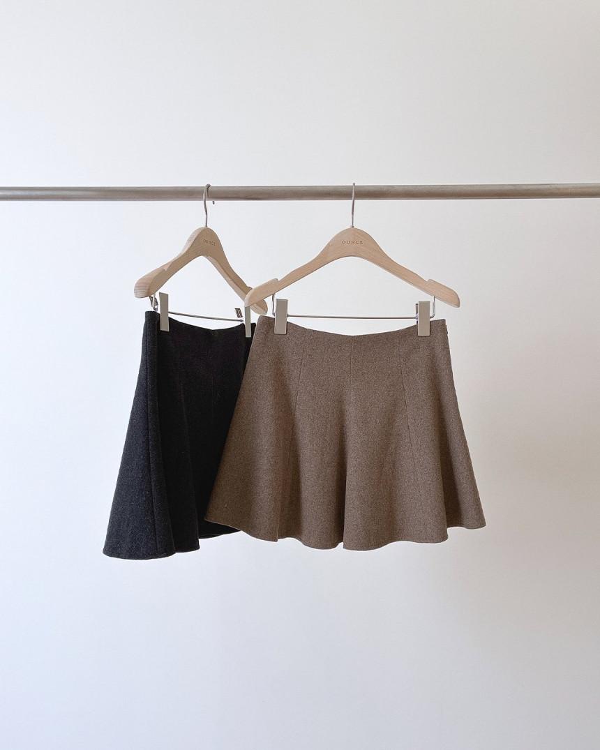 헬로마틸다 [원가이하/SALE][브라운M/당일][온스]플레어 미니 스커트