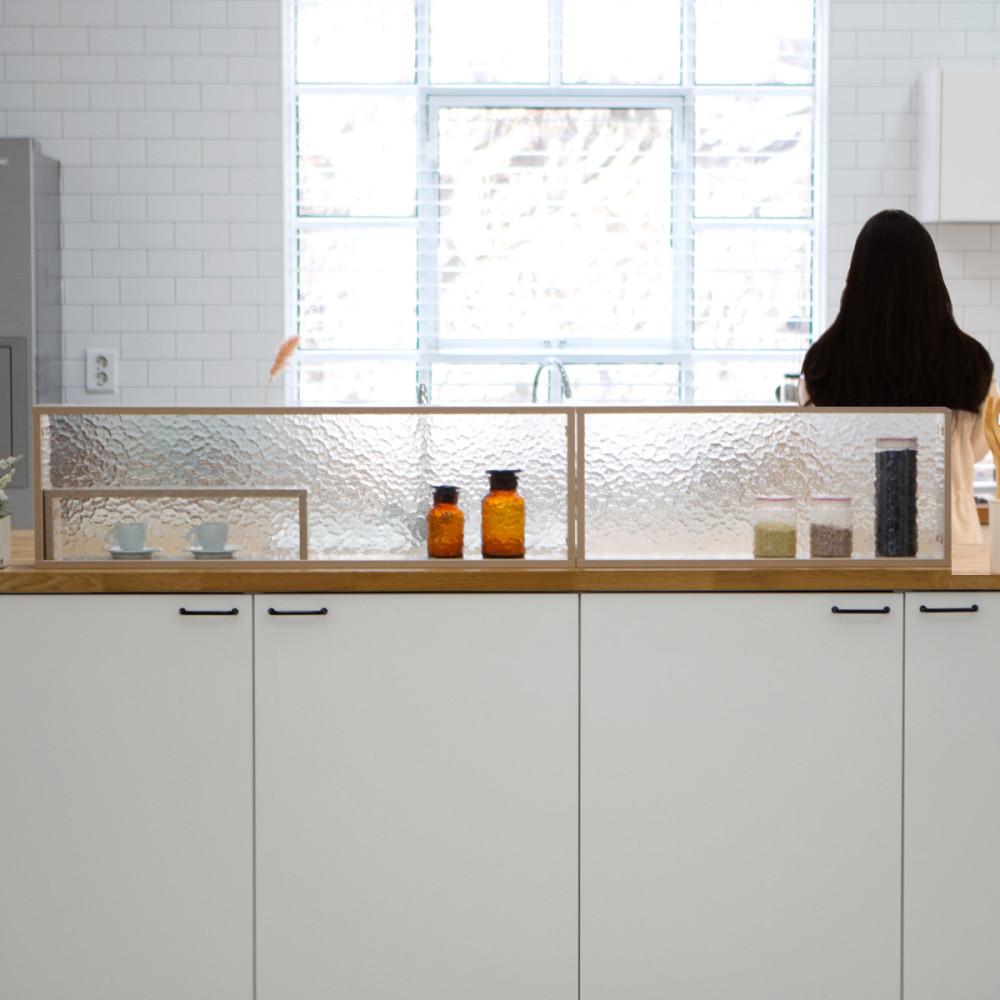 블리 주방파티션 유리 미니 인테리어 파티션 가림막 칸막이 : 라샘