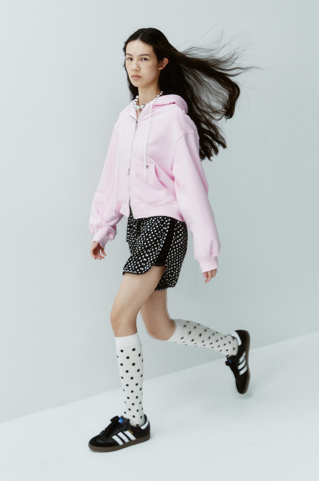 [Reorder 4/1일 예약배송 ]  G_SILKY DOT SHIRRING SHORTS / BLACK