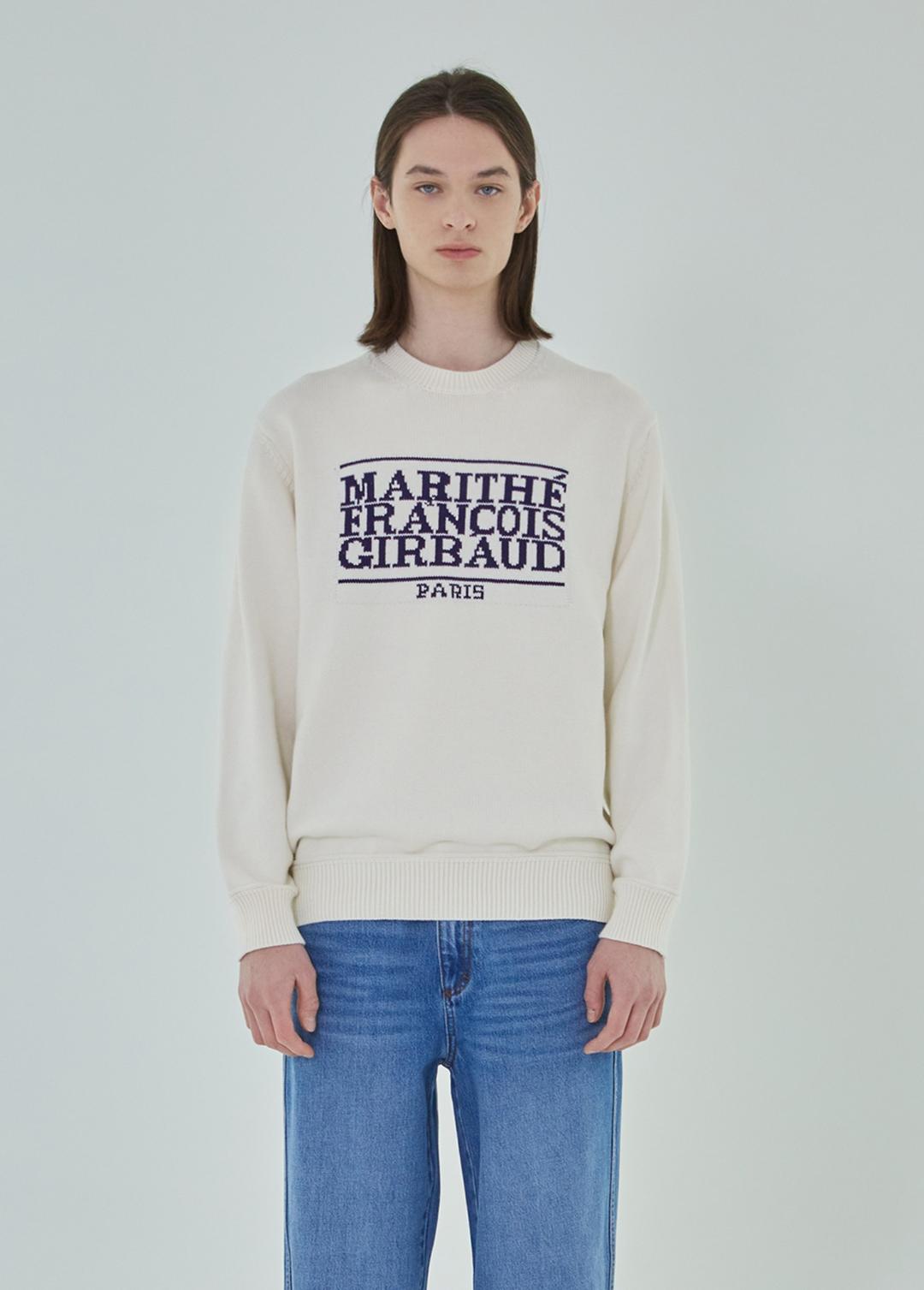 CLASSIC LOGO KNIT PULLOVER ivory