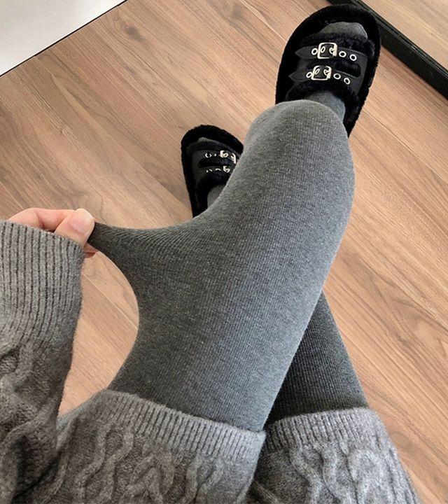 [당일출고/1+1세트] 데일리 골지타이즈 롱 팬티 면스타킹 쫀쫀레깅스 유발 무지 니트 가을 겨울 원피스 치마 하객룩 레이어드