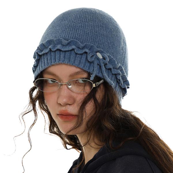 Moromoro Cute Ribbon Mirano Wool Soft Sticky Handmade Hat