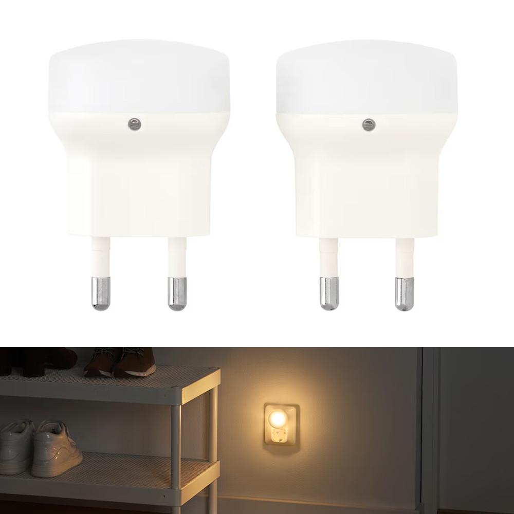 이케아 야간 LED 콘센트 플러그 센서등 조도감지 수면등 취침등 뫼르크레드