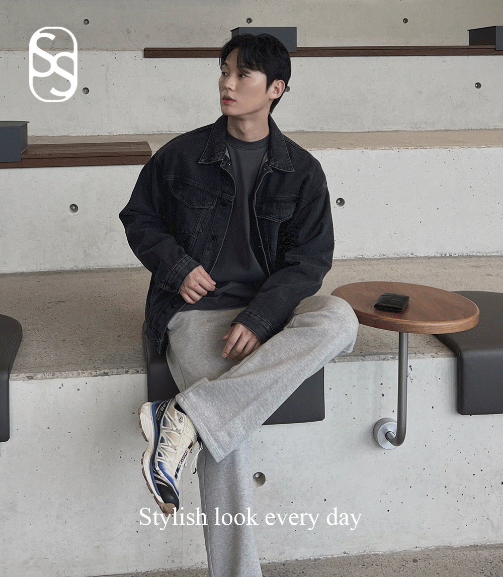 [자체제작] 워시드 블랙데님 자켓 (당일발송)
