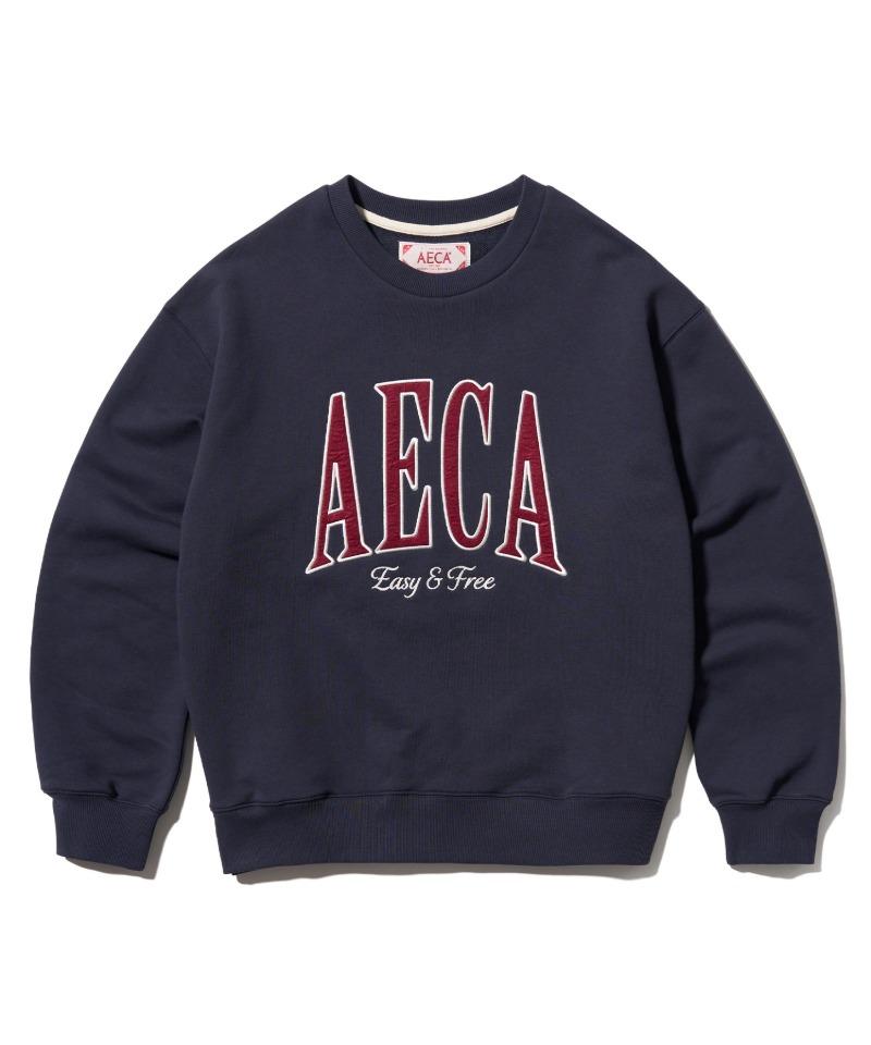 AECA ARCH FELT SWEAT SHIRTS-NAVY