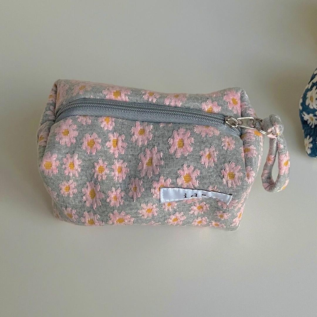 자가드 네모 파우치