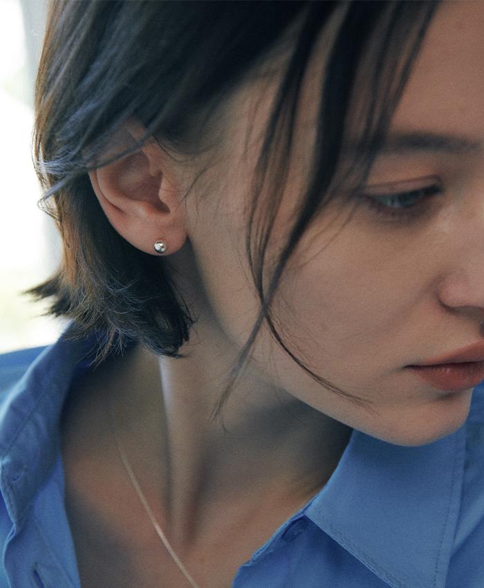 [6차 리오더][4/19 출고][925 silver] Deux.silver.164 / haute ball earring (5mm)