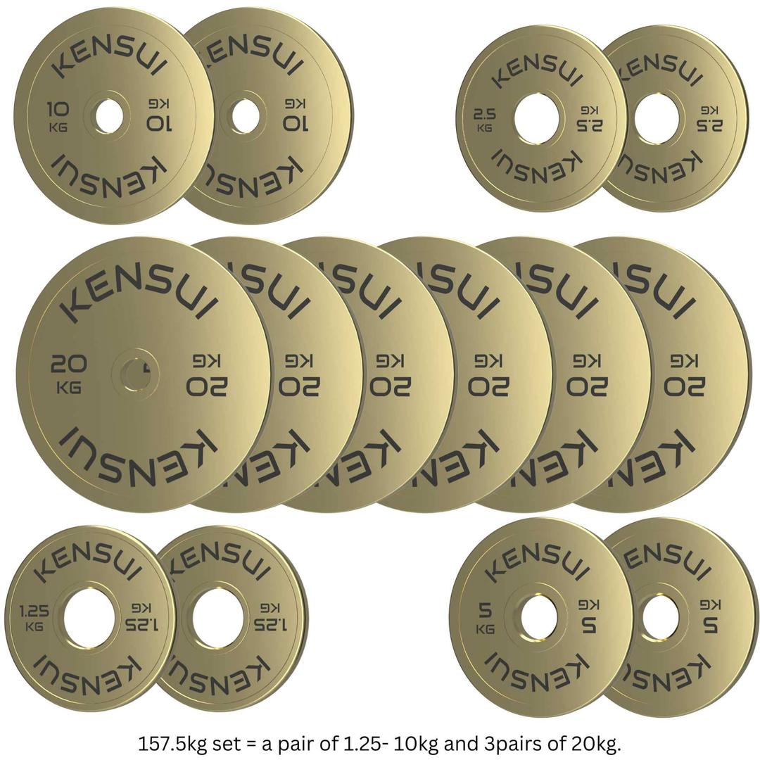 Calibrated Gold Weight Plates (KGS) - 157.5KG set (SAVE $200)