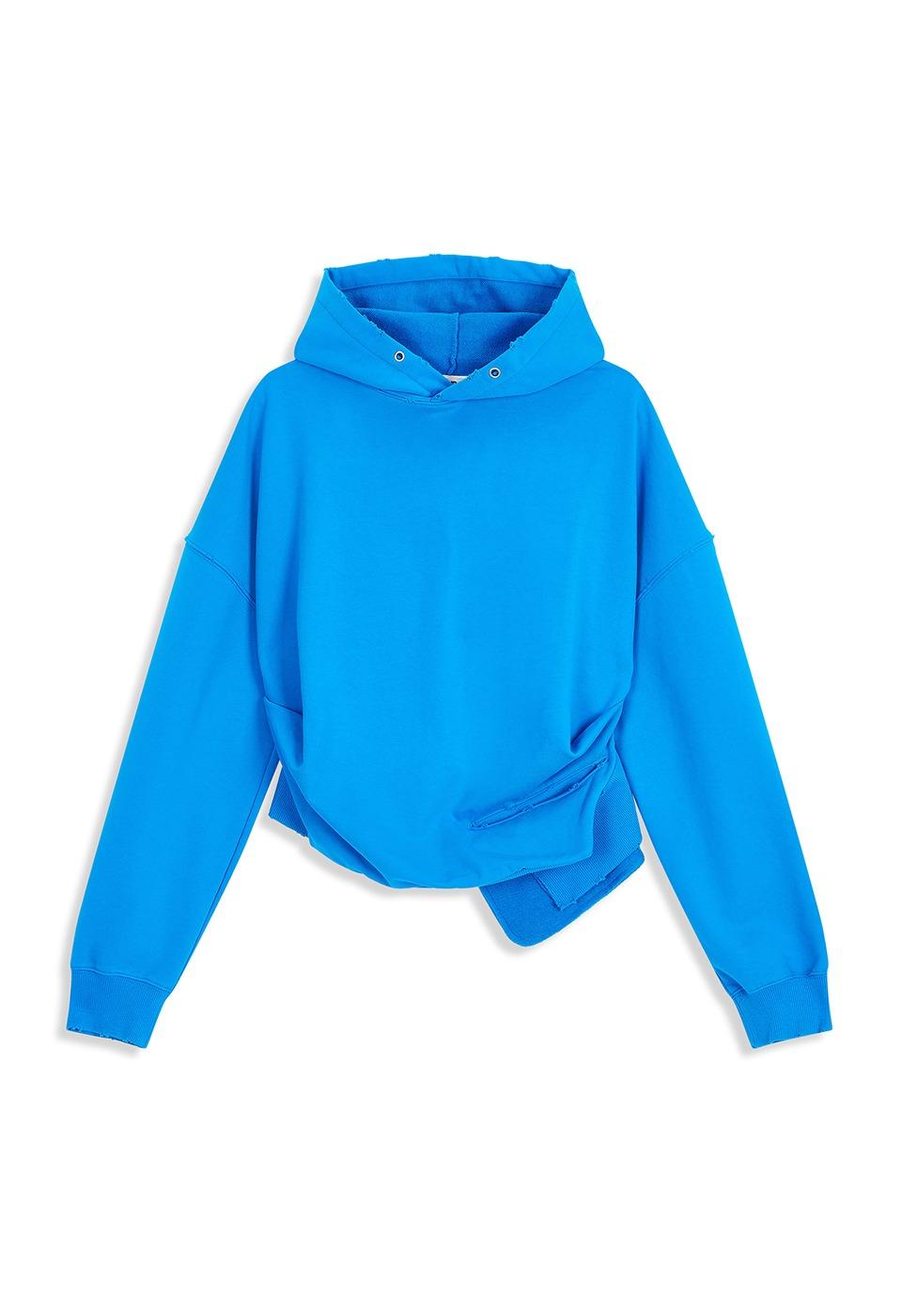 DECONSTRUCTED HOODIE, BLUE
