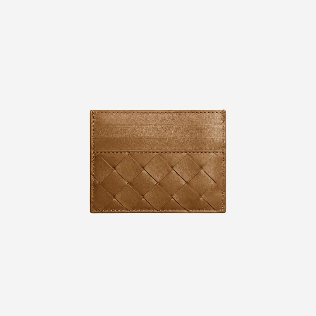 Bottega Veneta Credit Card Case Caramel
