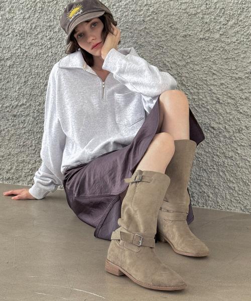 Loel 버클 스트랩 웨스턴 2TYPE 부츠(미들,롱)(3cm)_AOL116(M) / AOL118(L)  l 3colors