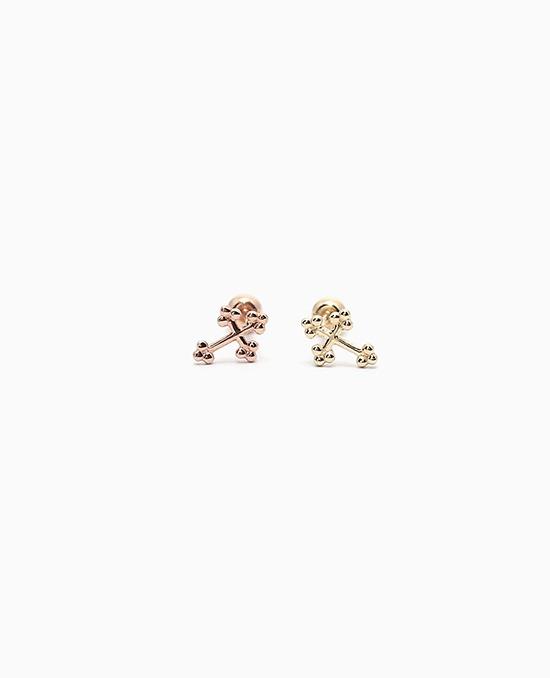 (new -10%) [14k gold] 앤틱 십자가 피어싱 귀걸이 (2 colors)