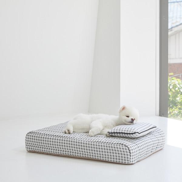 check 인견 쿨쿨 침대+베개 SET 3colors