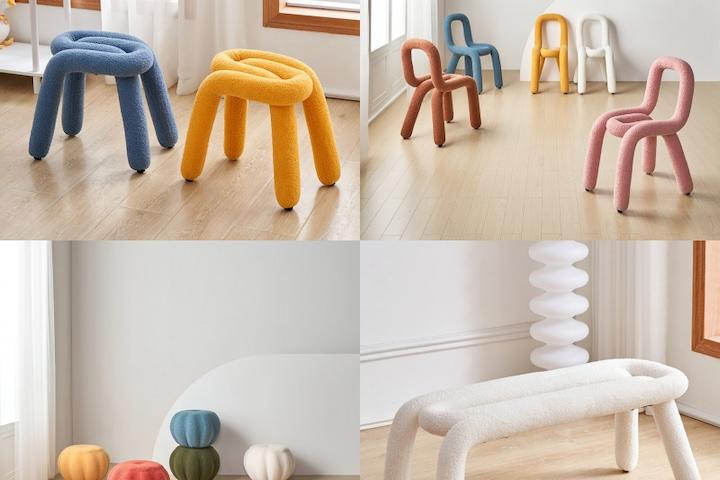 디자인 뽀글 화장대 카페 의자 모음