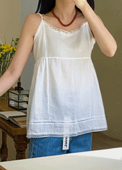 지니야 [아이 당일발송] 미엘 달링 뷔스티에 레이스 탑 (3color)