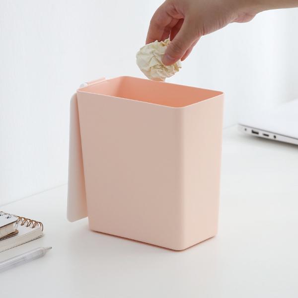 데스크 휴지통 덮개형 소형 쓰레기통