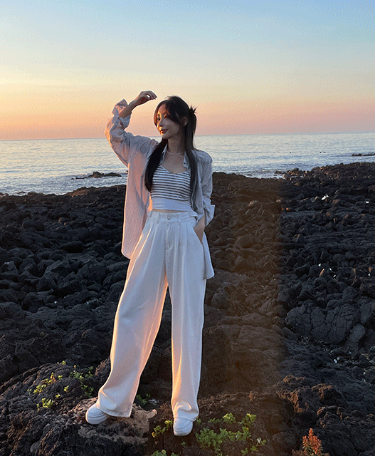 23f/w🍁클린핏 버클 투핀턱 와이드 팬츠 [3가지기장]